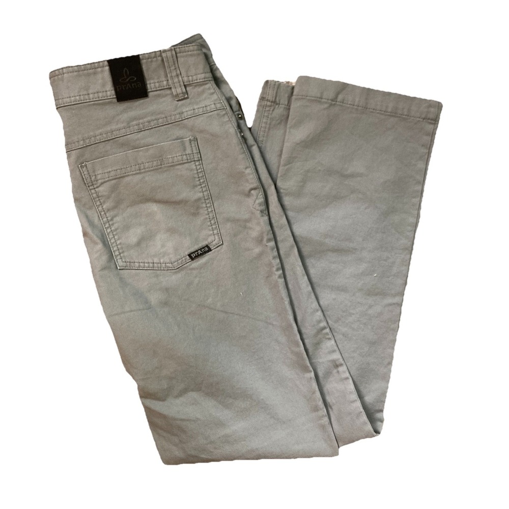 PrAna Pants Mens 33 Gray Slim Fit Organic Cotton Stretch Chino Casual - Picture 12 of 13